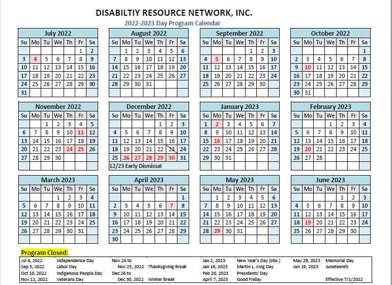 Calendars Disability Resource Network, Inc.